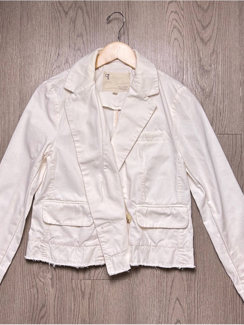 Anthropologie Pilcro Lightweight Cotton Jacket XS Ivory Cream